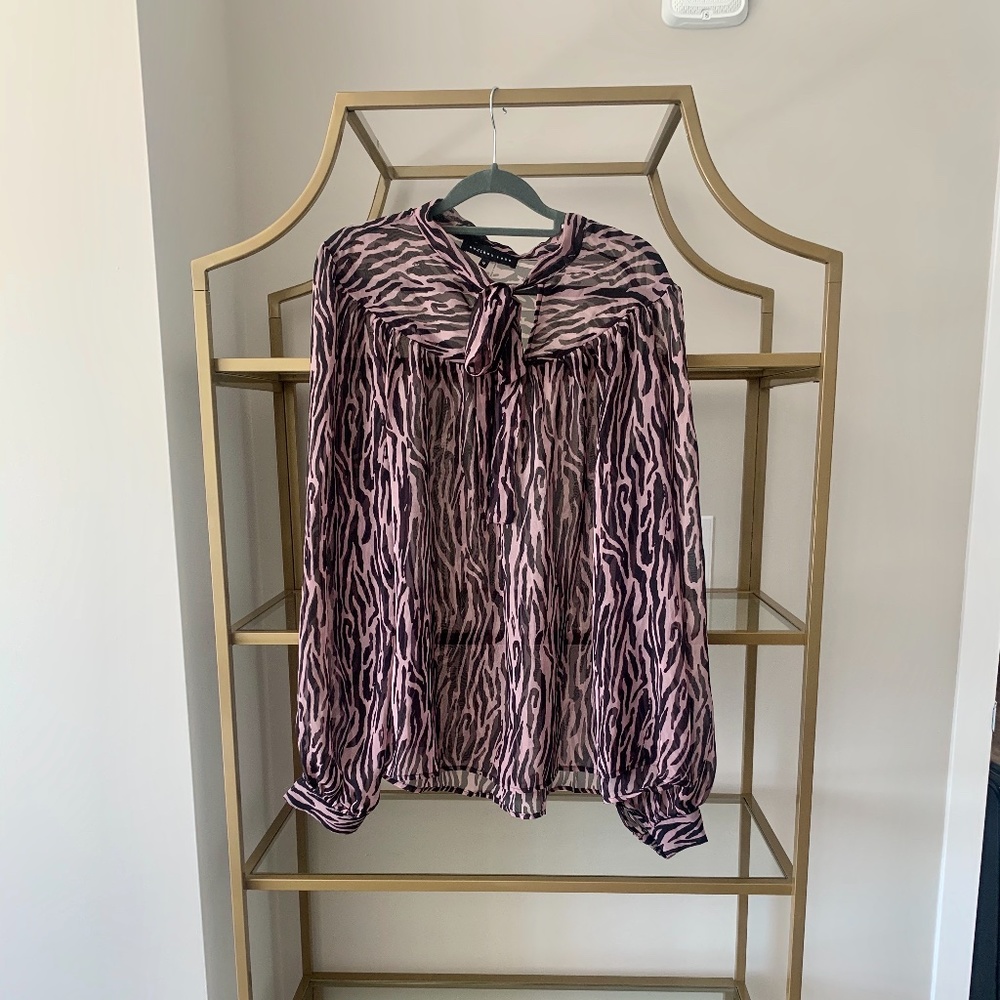 Purple Zebra Print Blouse
